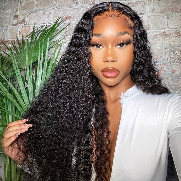 HairHive Water Wave Pre-Cut 9x6 T Part Lace Wig Bleached Knots Lace Frontal Wear Go Wig