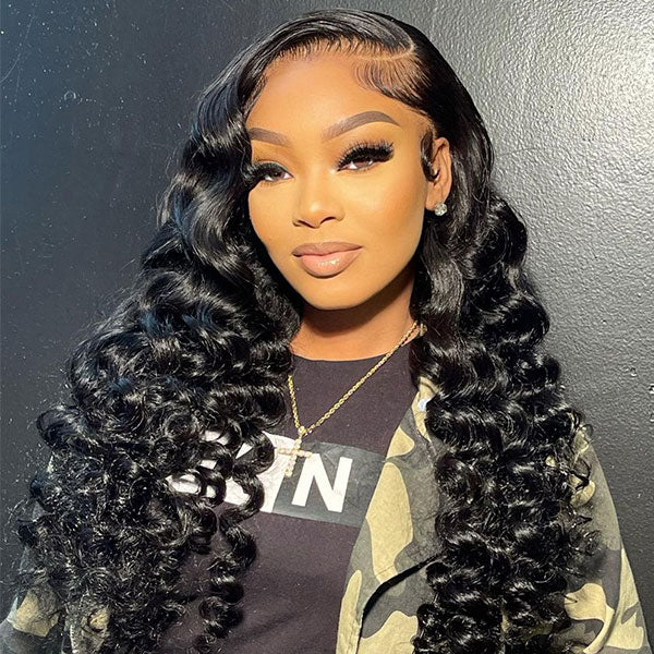 HairHive M-Cap Wand Curl Pre Cut 9x6 HD Lace Wear Go Glueless Wigs 100% Human Hair Pre Bleached Tiny Knots