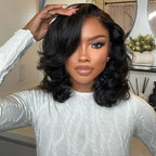 HairHive M-Cap Layered Cut Pre-Styled Wear Go Wigs Pre Cut 9x6 HD Lace Glueless Wig With High Density Bomb Look