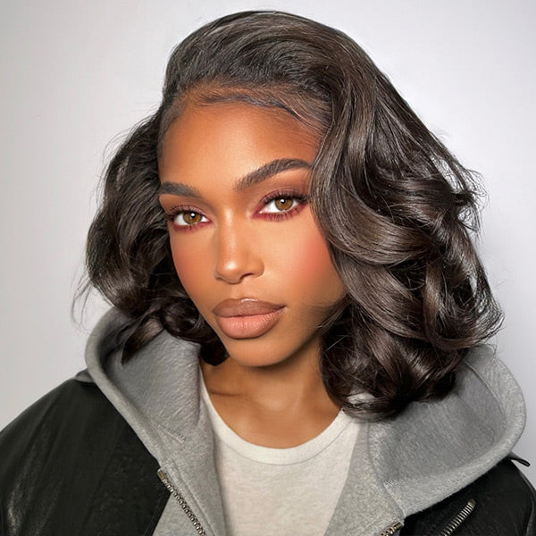 HairHive M-Cap Layered Cut Pre-Styled Wear Go Wigs Pre Cut 9x6 HD Lace Glueless Wig With High Density Bomb Look